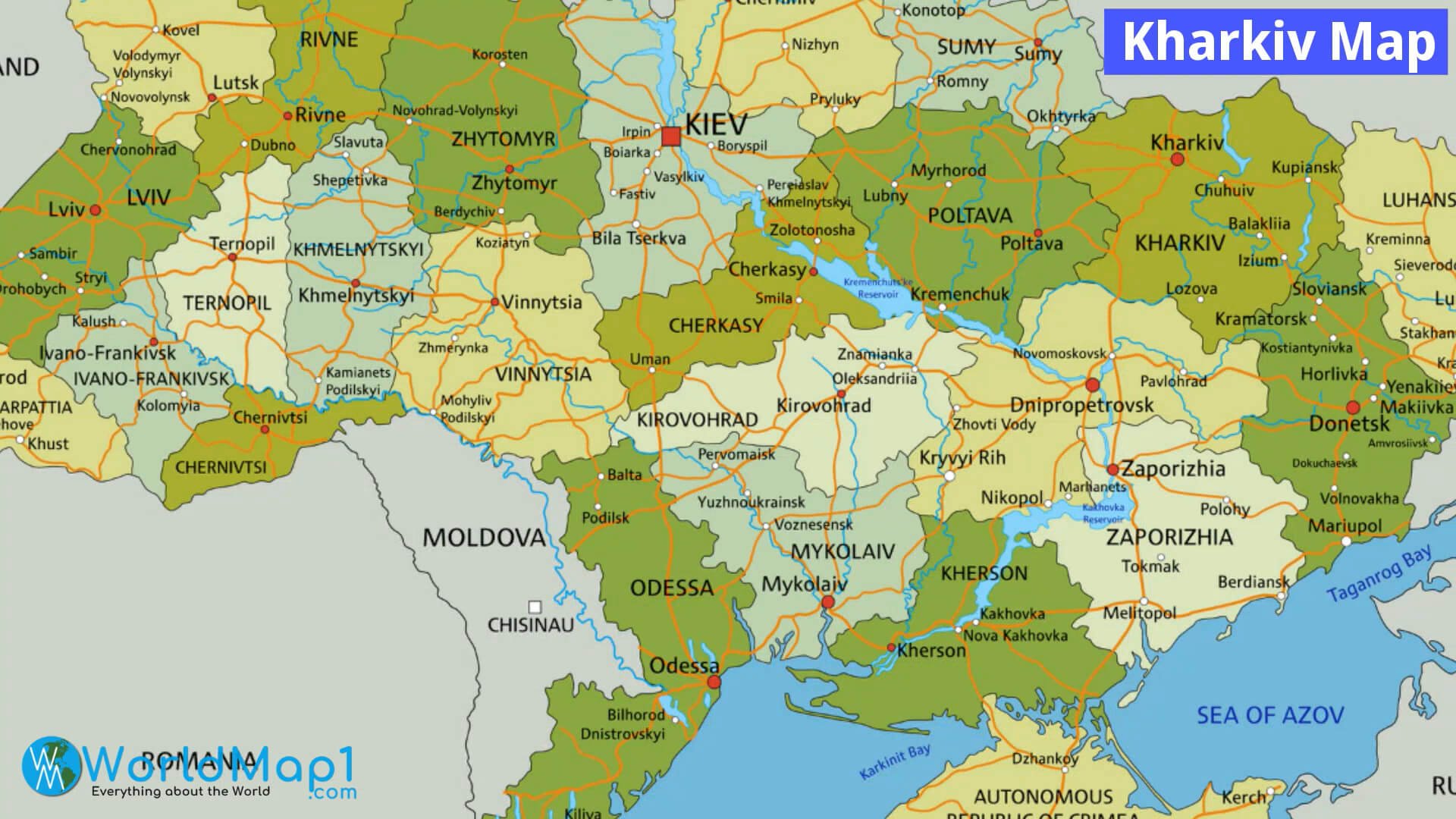 Where is located Kharkiv in Ukraine